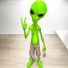 Boneco Et Alienígena Extraterrestre Bermuda Chinelo 20cm