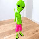 Boneco Et Alienígena Extraterrestre Bermuda Chinelo 20cm