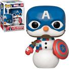 Boneco Funko Pop Marvel Holiday Captain - America Snowman 532
