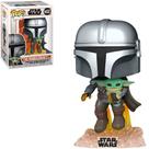 Boneco Funko Pop Star Wars Mandalorian Mandalorian - W/the Child 402