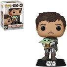 Boneco Funko Pop Star Wars Mandalorian The - Mandalorian W/child 461