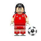 Boneco gareth bale jogador futebol pais de gales copa do mundo fifa bloco de montar
