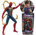Boneco Homem Aranha Articulado Com Garras E Luz Brinquedo Super Herói Infantil