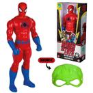 Boneco Homem Grande Aranha Heróis Articulado 42cm + Mascara Infantil Boneco Homem Grande Aranha Heróis Articulado 42cm + Mascara Infantil