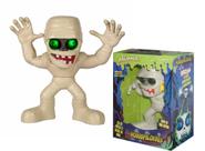 Boneco Horripilóide Múmia com Olhos Brilhante Estica e Grita Grava Voz