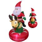 Boneco Inflavel Papai Noel Natal Grande Rena Natalino Enfeite Loja Shopping Vitrine Condominio Hall Entrada Casa