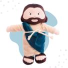 Boneco Jesus Cristo ia Religioso Pano Pelúcia Lavável