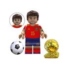 Boneco jogador futebol seleção fifa blocos de montar
