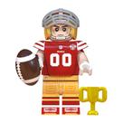 Boneco jogador nfl futebol americano bloco de montar