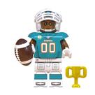 Boneco jogador nfl futebol americano bloco de montar