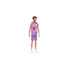 Boneco ken fashionista moreno com barba camiseta colorida - mattel hrh26/dwk44