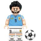 Boneco luis suarez jogador futebol seleção uruguai copa do mundo fifa bloco de montar