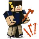 Boneco marcelo DRV Original 15cm Mine Gamer ferramentas Craft