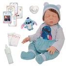 Boneco Menino Stitch com Fraldas e Pelúcia Fofinha