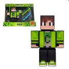 Boneco minecraft articulado cadres gamer skin 15cm