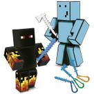 Boneco Minecraft Kit Youtubers Problems E Athos 35cm kit 2un