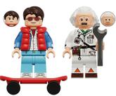 Boneco Minifigura De Volta para o Futuro Marty Mcfly e Doc Brown Boneco Minifigura De Volta para o Futuro Marty Mcfly e Doc Brown