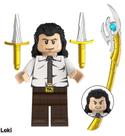 Boneco Minifigura Vilão Loki Marvel (Deus da Trapaça)