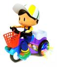 Boneco Motoqueiro empina Triciclo Musical e Luz. Menino Boneco Motoqueiro empina Triciclo Musical e Luz. Menino