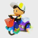 Boneco Motoqueiro empina Triciclo Musical e Luz. Boneco Motoqueiro empina Triciclo Musical e Luz.