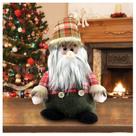 Boneco Natal Decorativo Papai Noel Tecido Xadrez 22cm Boneco Natal Decorativo Papai Noel Tecido Xadrez 22cm