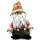 Boneco Natal Decorativo Papai Noel Tecido Xadrez 22cm Boneco Natal Decorativo Papai Noel Tecido Xadrez 22cm