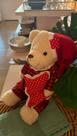 Boneco natal urso 30cm vermelho