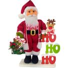 Boneco Natalino Papai Noel Ho Ho Ho Saco Com Presentes 55cm Boneco Natalino Papai Noel Ho Ho Ho Saco Com Presentes 55cm