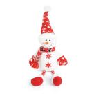 Boneco neve sentado c/luva cachecol e gorro perna longa 43cm Boneco neve sentado c/luva cachecol e gorro perna longa 43cm