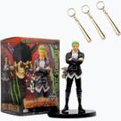 Boneco One Piece - Roronoa Zoro 17cm de jaqueta + 3 Brincos