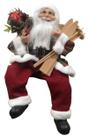 Boneco Papai Noel Com Ski Sentado 45cm Boneco Papai Noel Com Ski Sentado 45cm