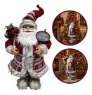 Boneco Papai Noel Natal 60cm Merry Christmas Decoração Vermelho