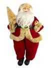 Boneco Papai Noel Sentado com Árvore 30cm Bege
