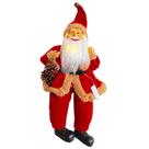 Boneco Papai Noel Sentado com Barba Iluminada 40cm Decoração Natalina