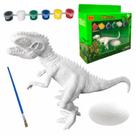 Boneco Para Pintar Dino Pintura Brinquedo Com 6 Tintas Guache - For Kids