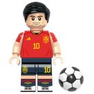 Boneco pedri jogador futebol espanha barcelona copa do mundo fifa bloco de montar