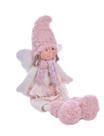 Boneco pelucia natalino querubim rose sentado 36cm (9012001)
