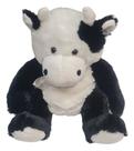Boneco Pelúcia Vaquinha Tecido Hipoalergênico 45 Cm Fofo Branco