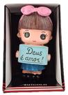Boneco Plaquinha Resina Menino e Menina