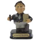 Boneco Profissional Administrador Miniatura Decoração 8cm