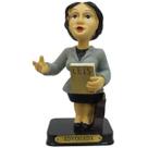 Boneco Profissional Advogada Miniatura Decoração 14cm