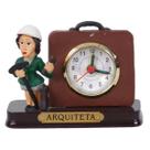 Boneco Profissional Arquiteta Miniatura C/ Relógio 8 Cm