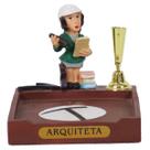 Boneco Profissional Arquiteta P/ Papel e Caneta 8cm Boneco Profissional Arquiteta P/ Papel e Caneta 8cm