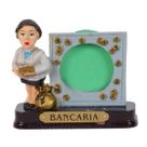 Boneco Profissional Bancaria Miniatura C/ Porta Foto 8 Cm