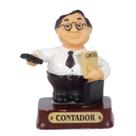 Boneco Profissional Contador Miniatura Decoração 8cm