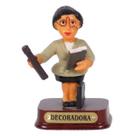 Boneco Profissional Decoradora Miniatura Decoração 8cm
