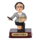 Boneco Profissional Diretora Miniatura Decoração 8 cm