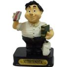 Boneco Profissional Nutricionista Miniatura Decoração 8cm