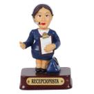 Boneco Profissional Recepcionista Miniatura Decoração 8 cm