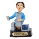 Boneco Profissional Secretária Miniatura Decoração 8 cm